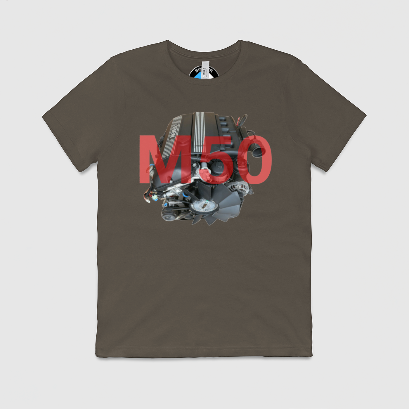 M50 with Text Mens Crew Tee