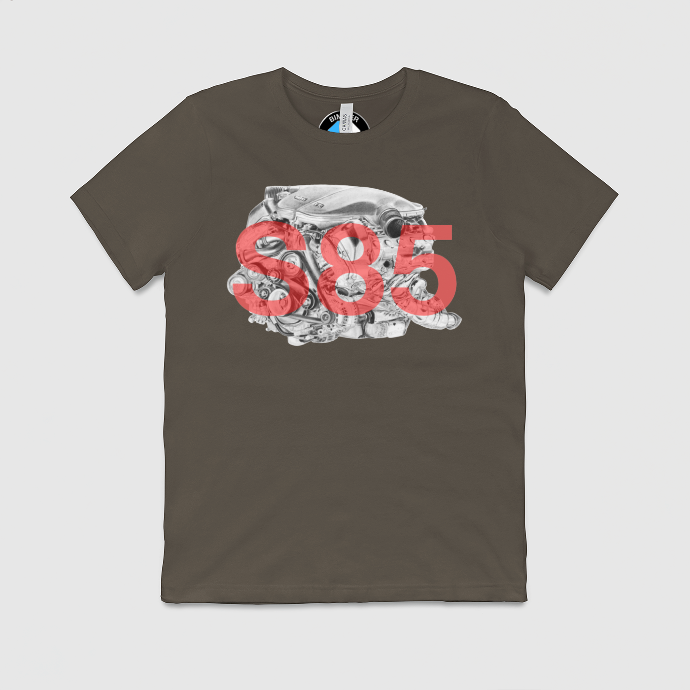 S85 Drawing with Text Mens Crew Tee