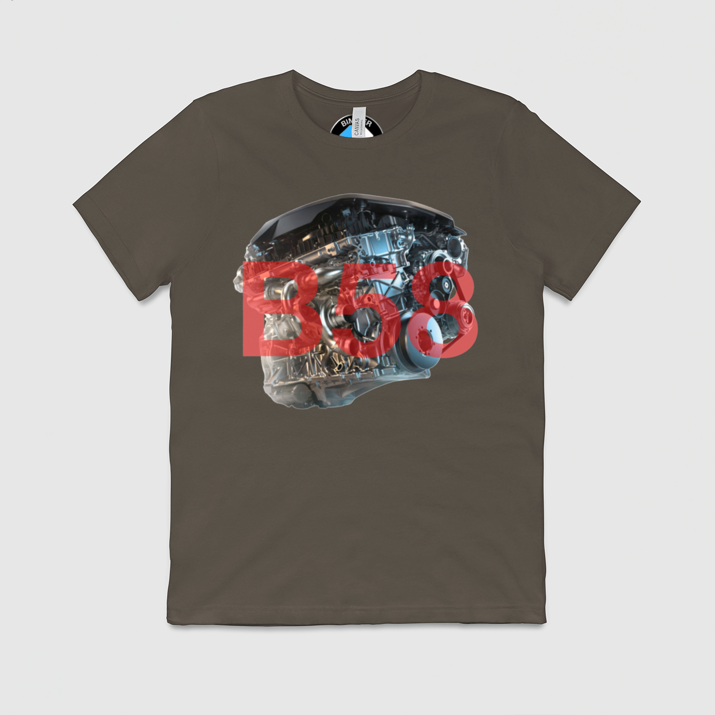 B58 Motor with Text Mens Crew Tee