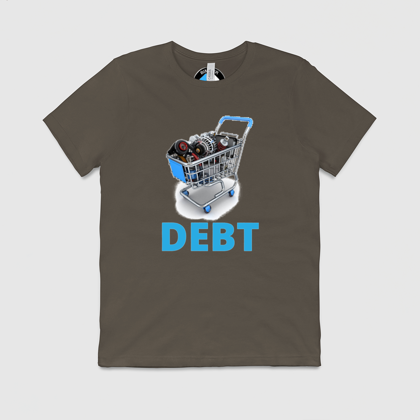 Debt Shopping Cart Mens Crew Tee