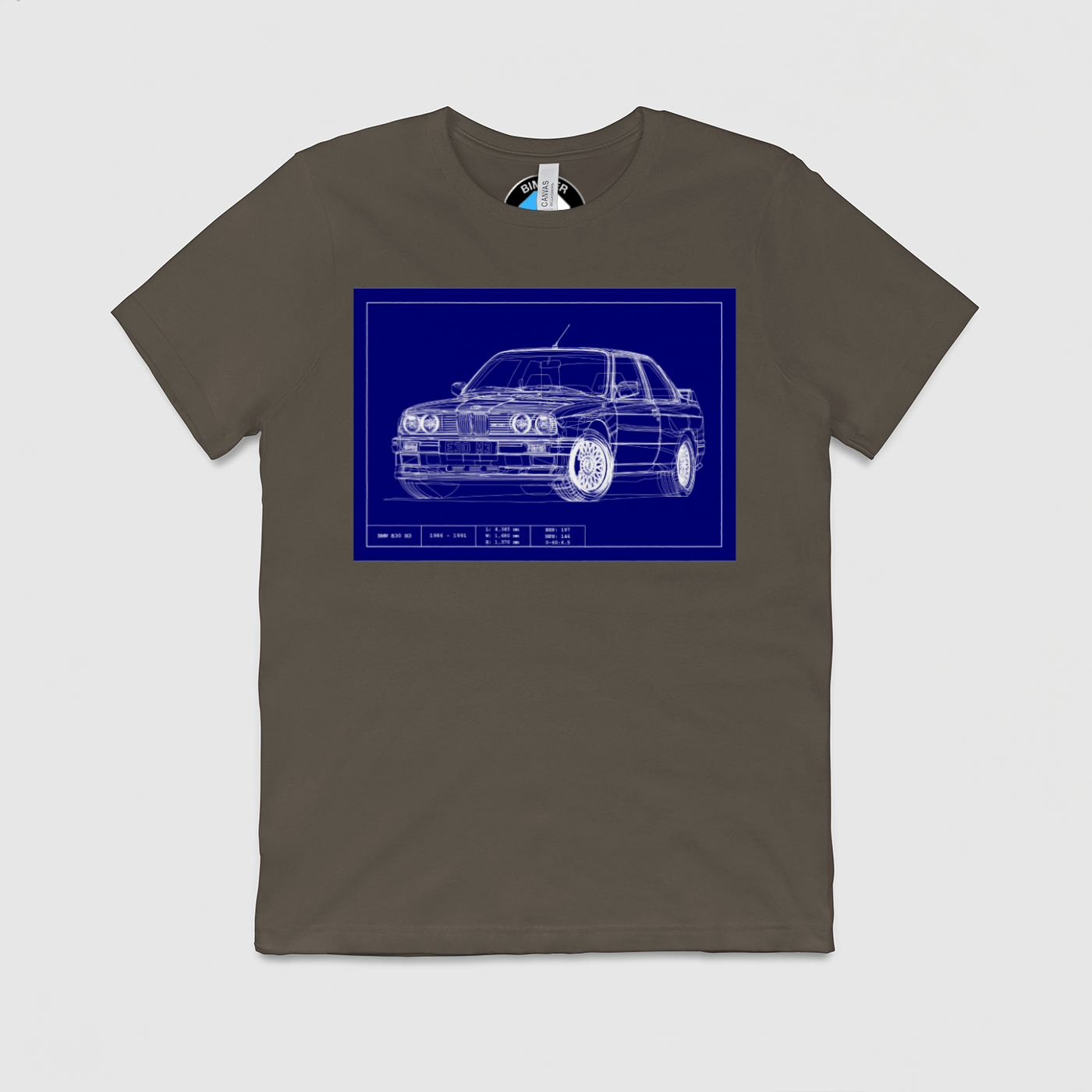 e30 M3 Blueprint Mens Crew Tee