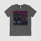 e34 Colorful Cabin Outline Mens Crew Tee