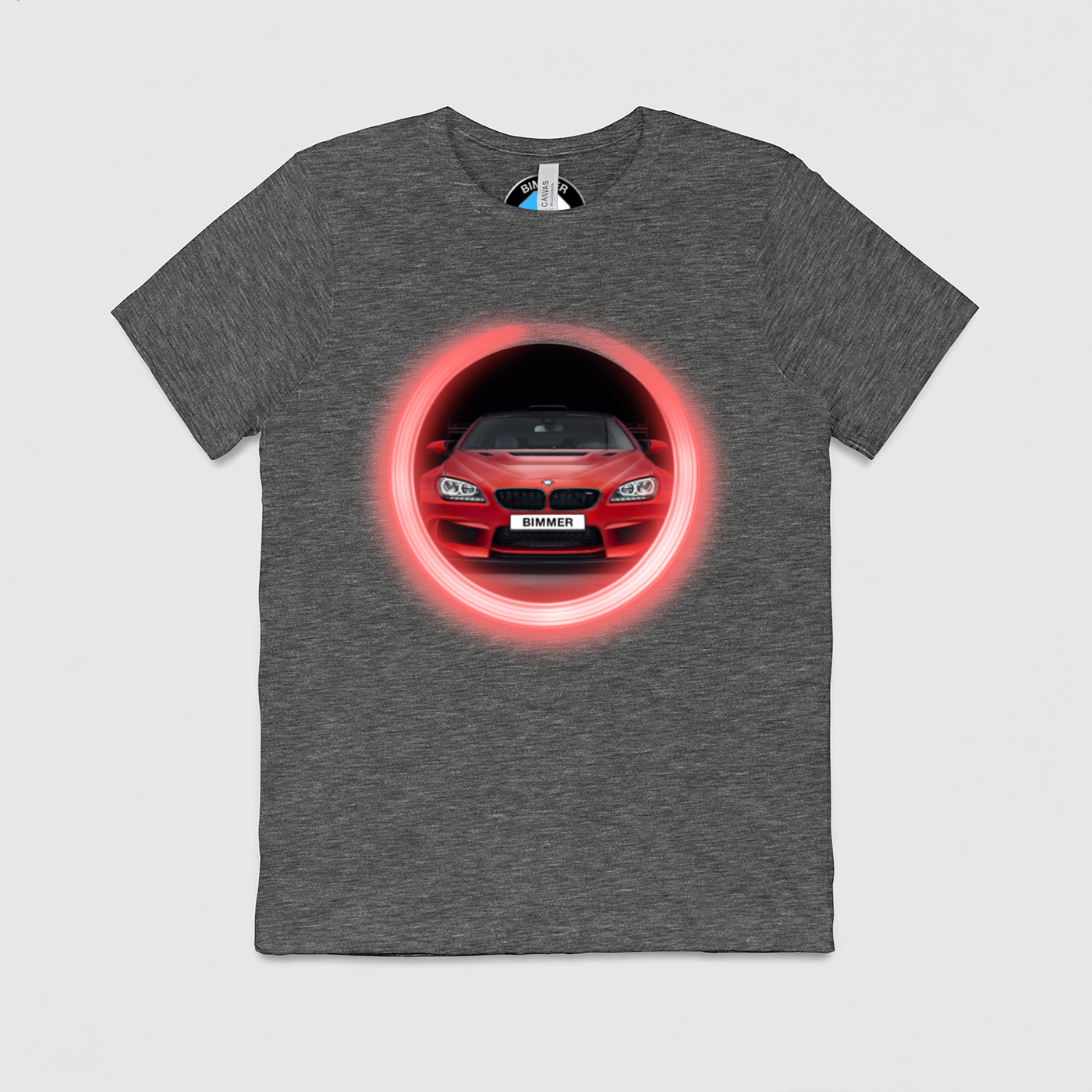 M6 Red Circle Glow Mens Crew Tee