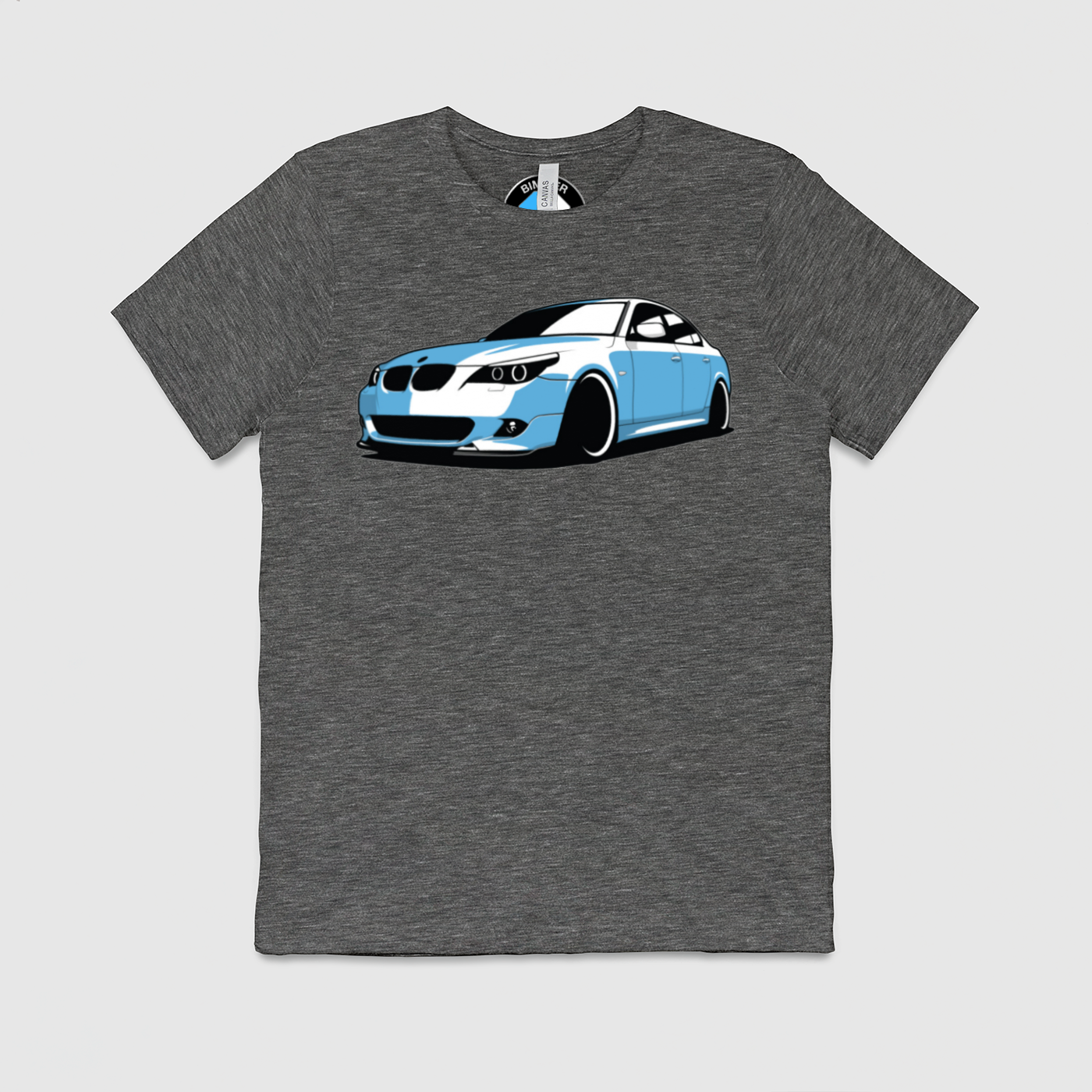 e60 Sky Blue White Mens Crew Tee