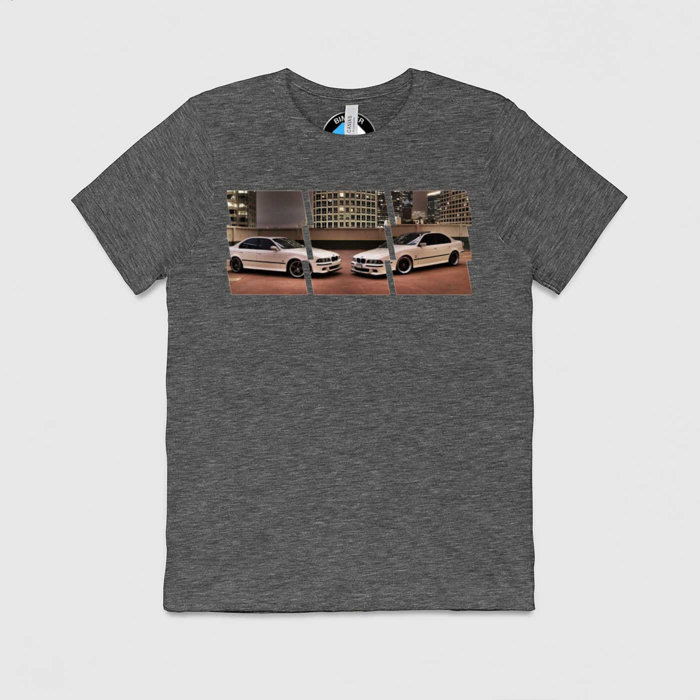 e39 Seeing Double Mens Crew Tee, Bella + Canvas