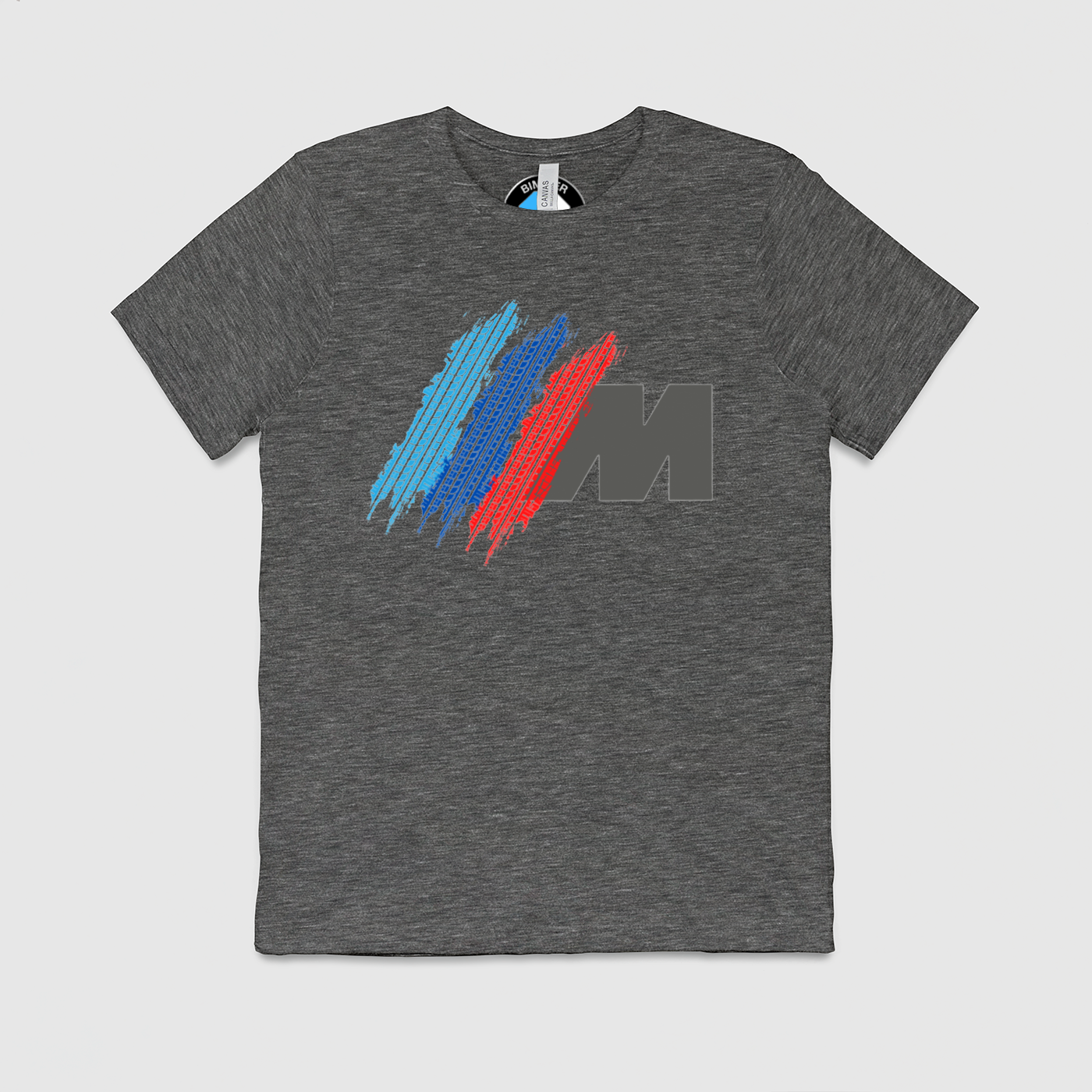 M Striped Tires Mens Crew Tee