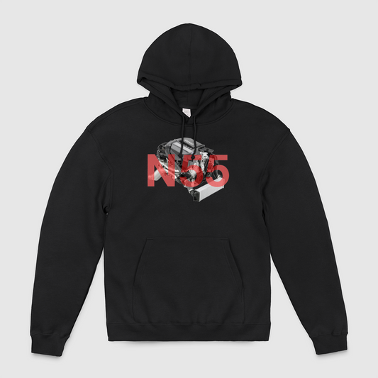 N55 with Text Unisex Pullover Hoodie