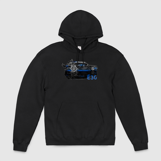 e30 Blue Splash Unisex Pullover Hoodie