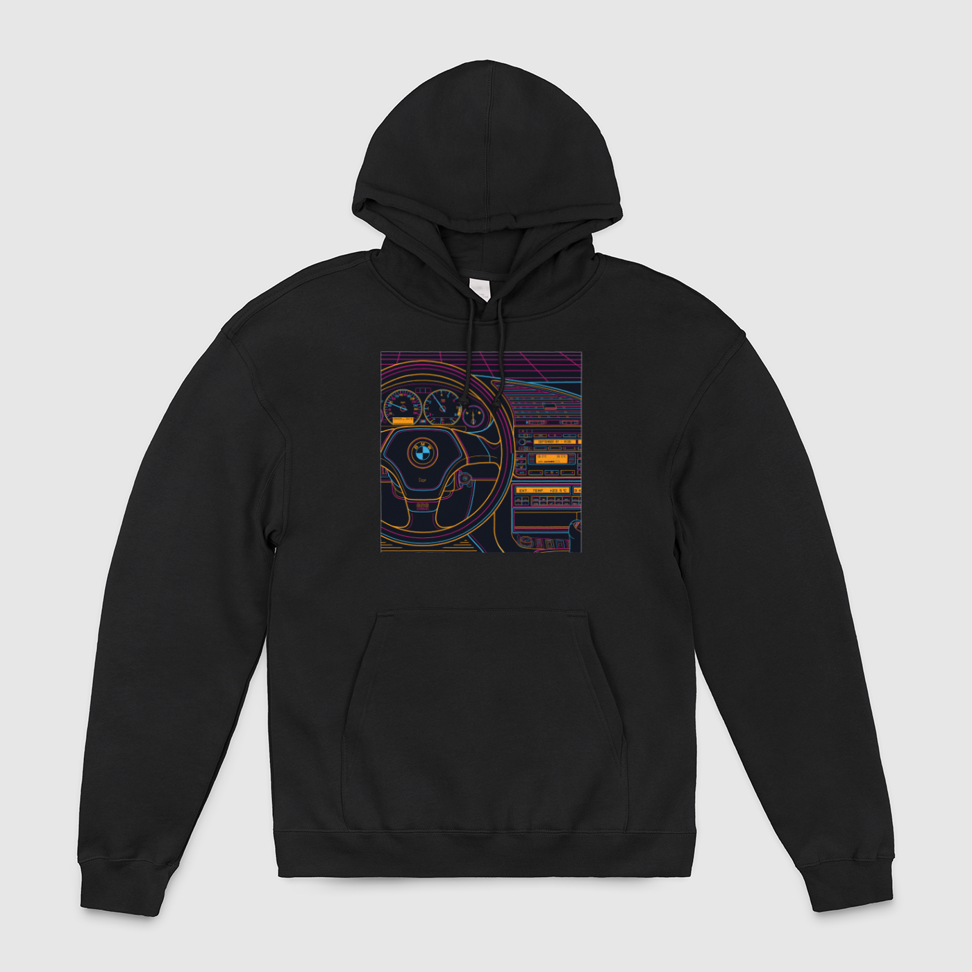 e36 Colorful Cabin Outline Unisex Pullover Hoodie