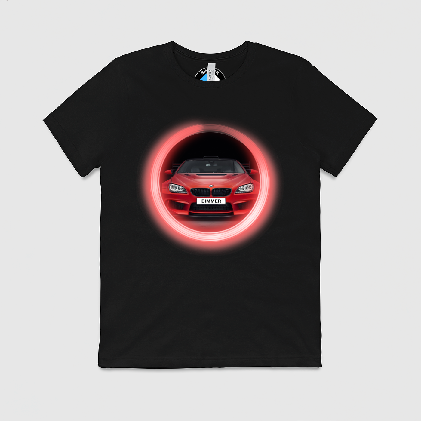 M6 Red Circle Glow Mens Crew Tee