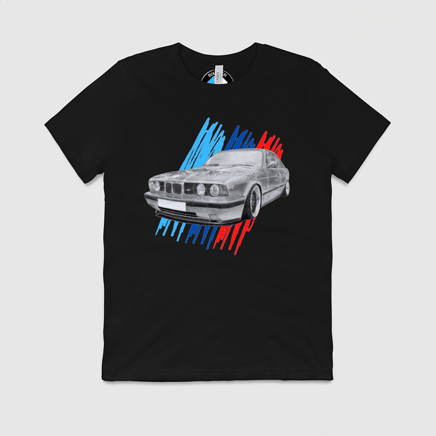 e34 Drawing M Stripes Mens Crew Tee