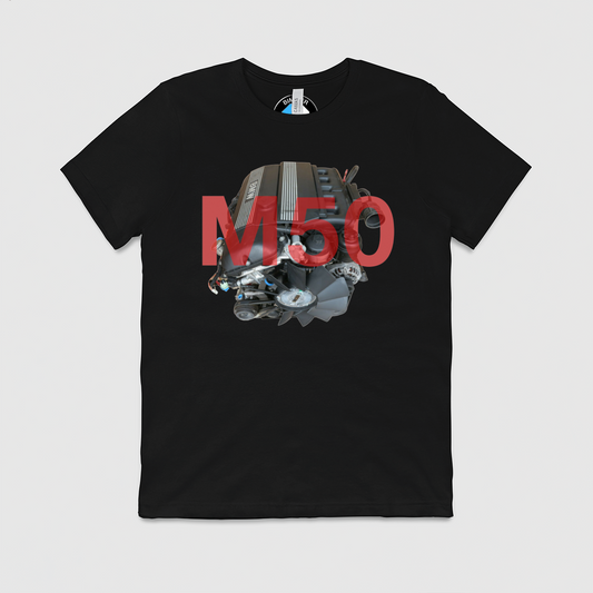 M50 with Text Mens Crew Tee