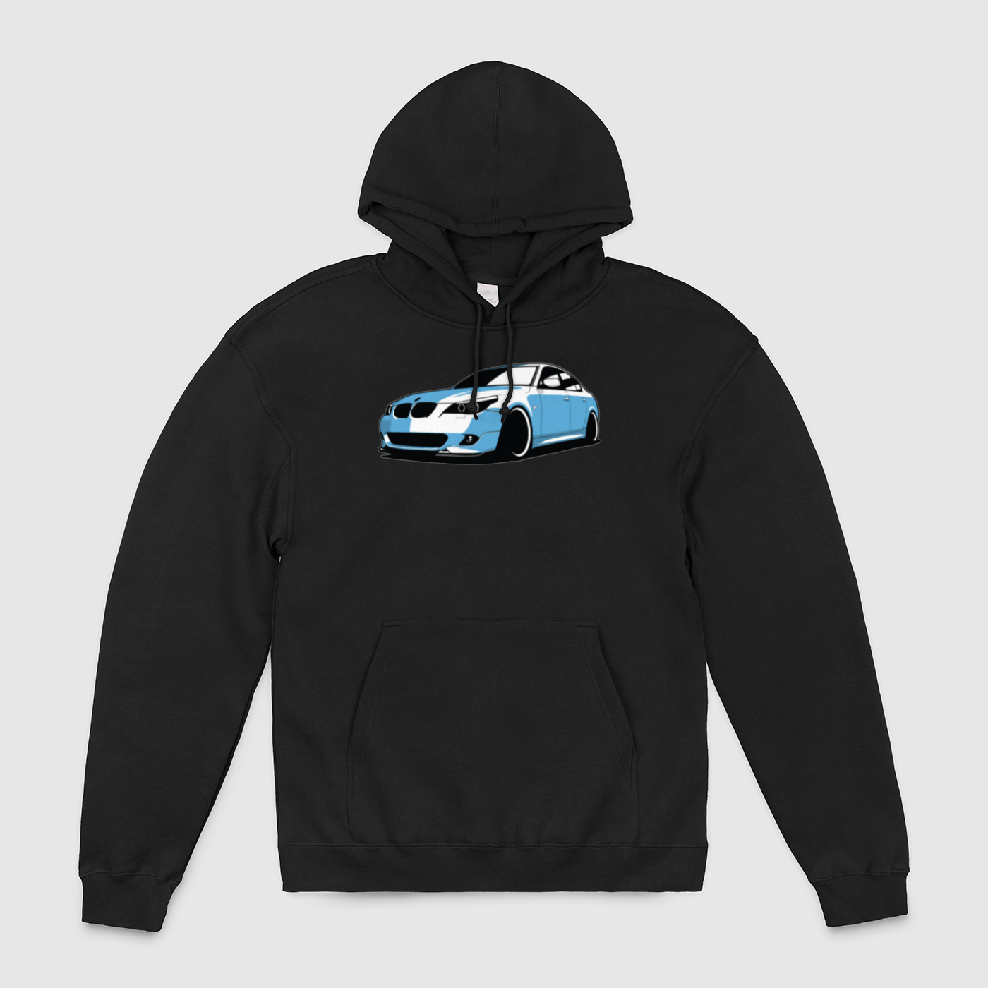 e60 Sky Blue White Unisex Pullover Hoodie