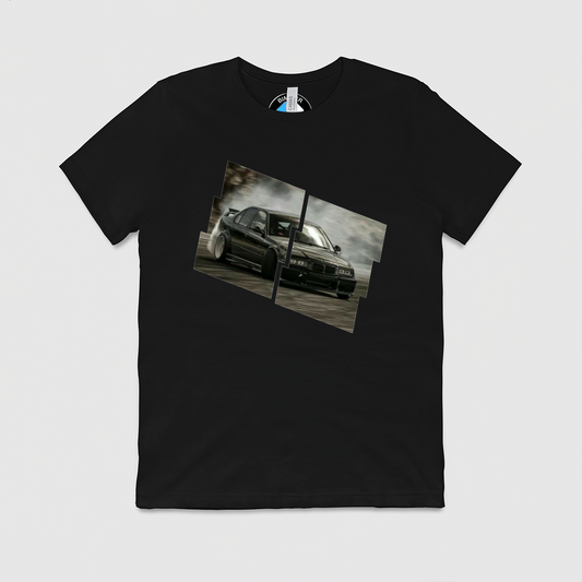 e36 Black White Drift Mens Crew Tee