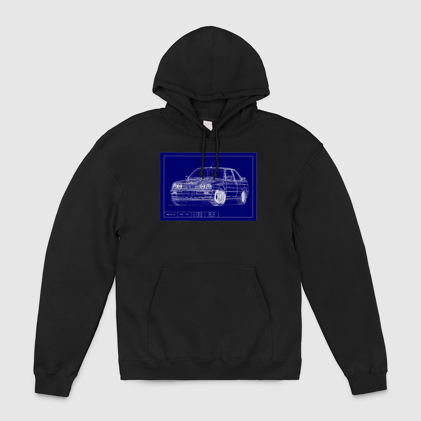 e30 M3 Blueprint Unisex Pullover Hoodie