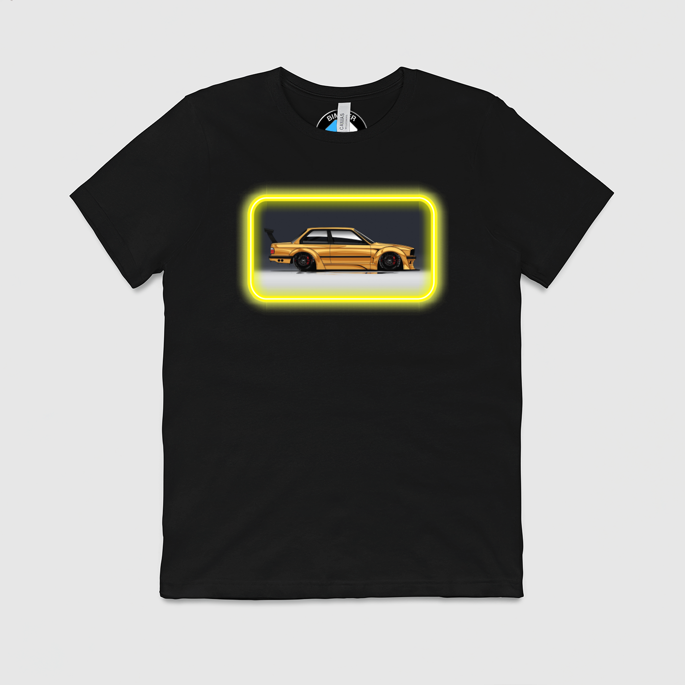 e30 Gold Glow Side View Mens Crew Tee