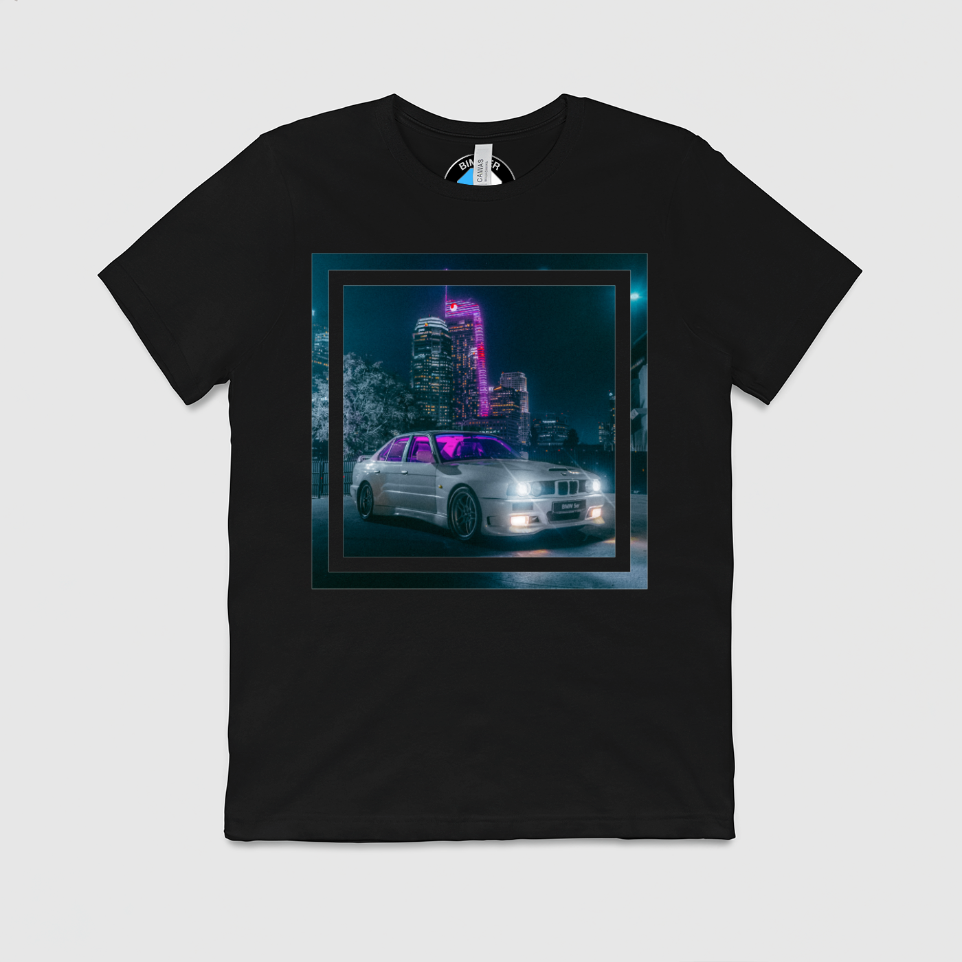 e34 City Pruple Glow Mens Crew Tee