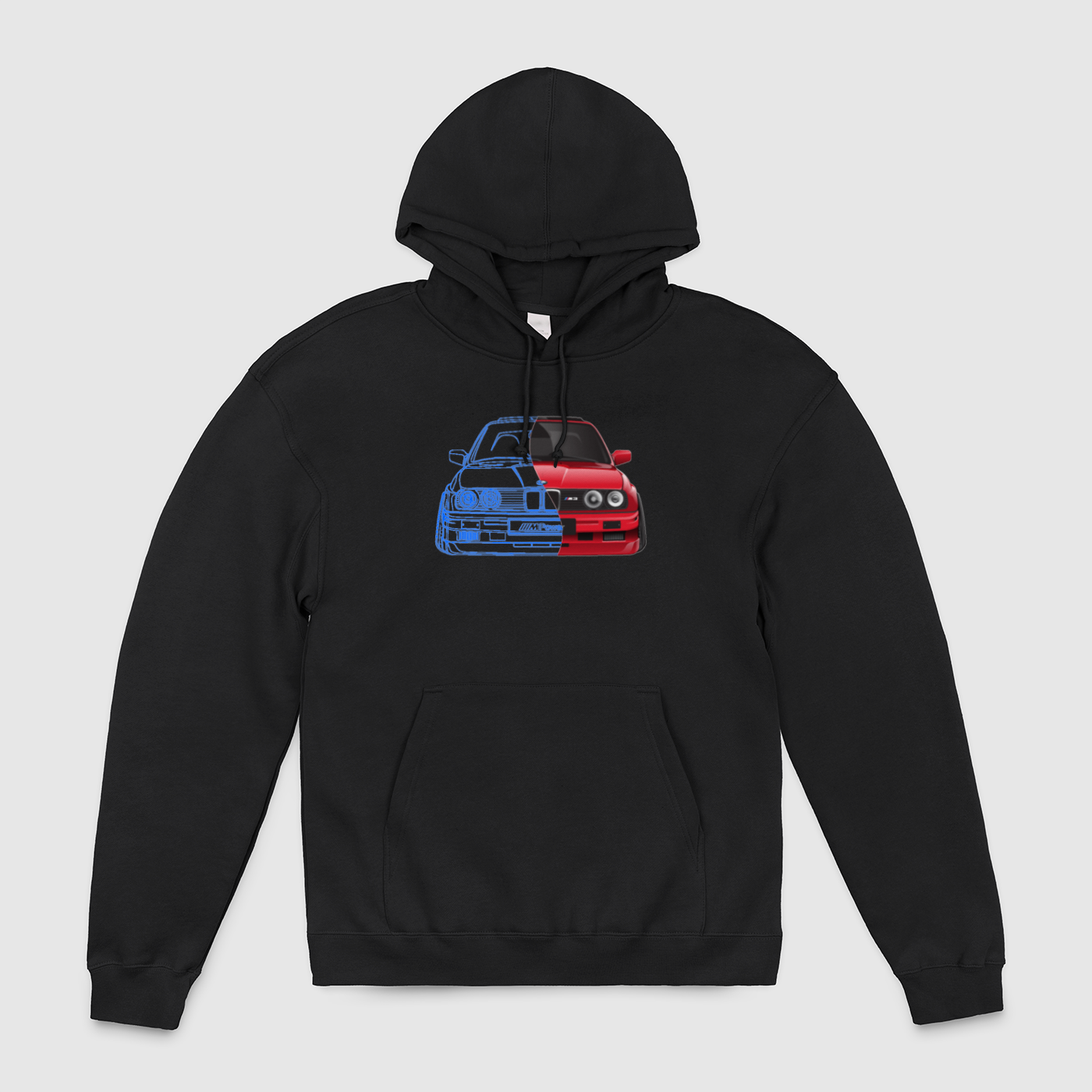 e30 Half Blueprint Unisex Pullover Hoodie