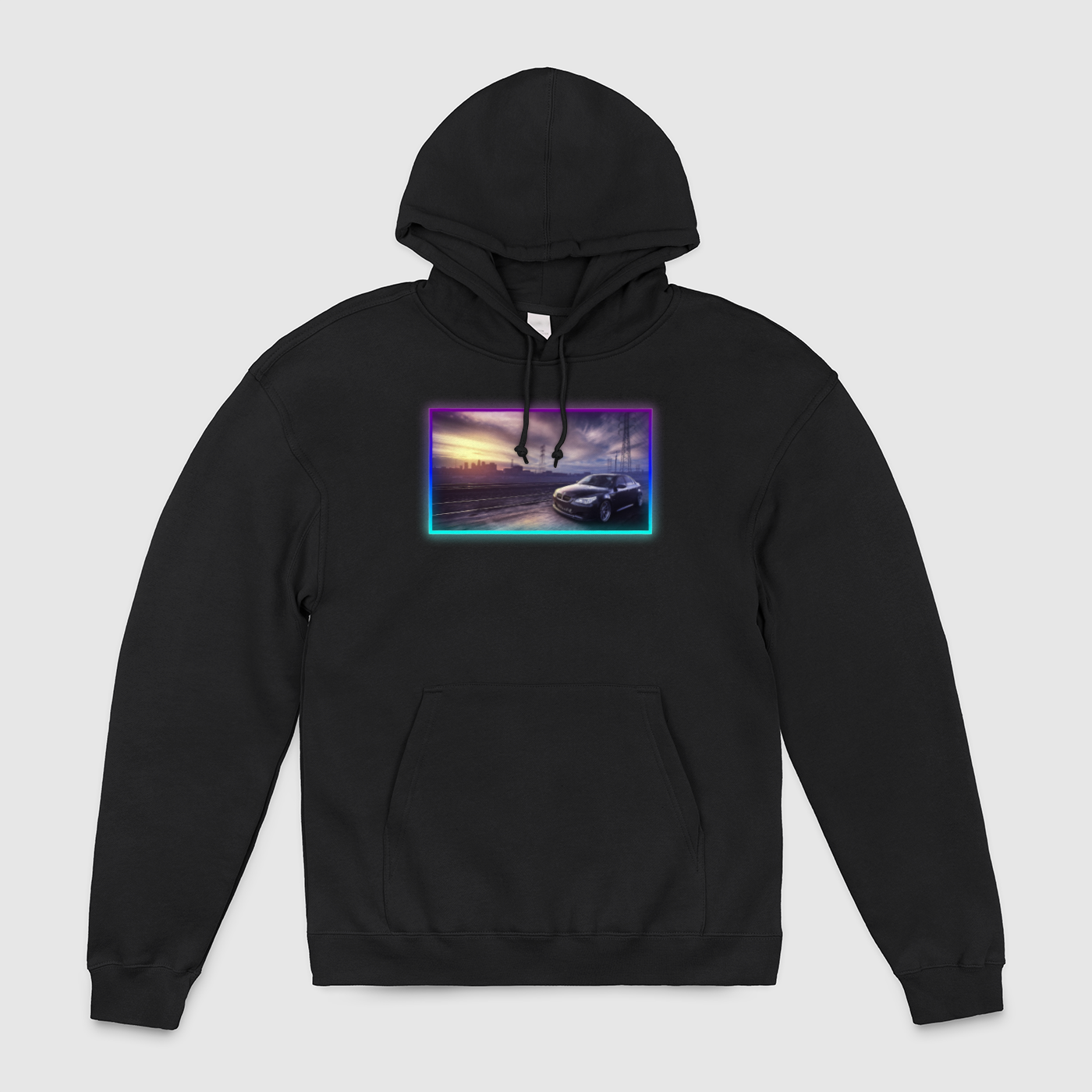 e60 City Train Glow Unisex Pullover Hoodie