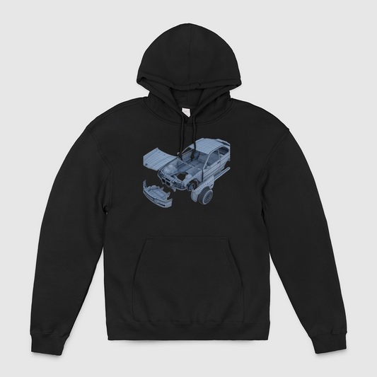 e36 Blueprint Breakdown Unisex Pullover Hoodie