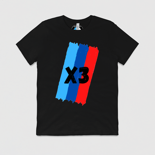 X3 M Stripes Mens Crew Tee