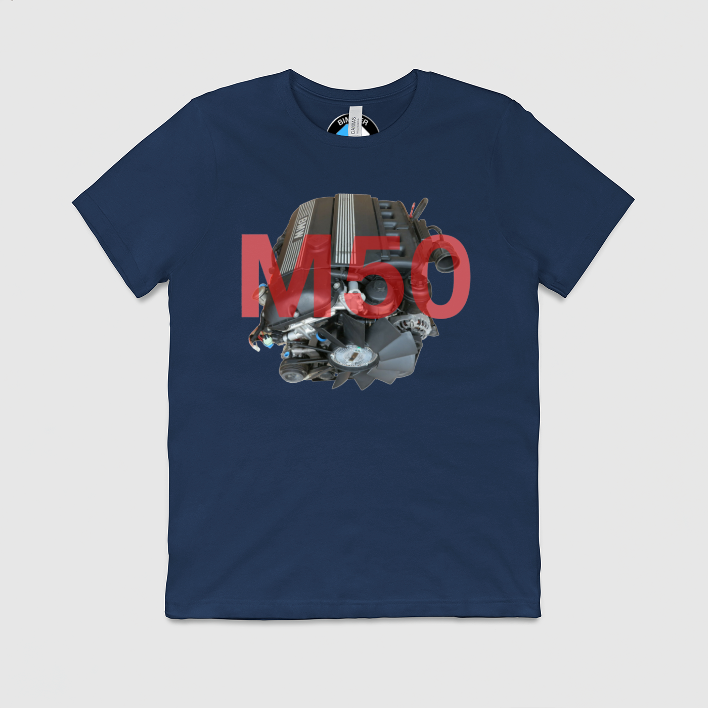 M50 with Text Mens Crew Tee