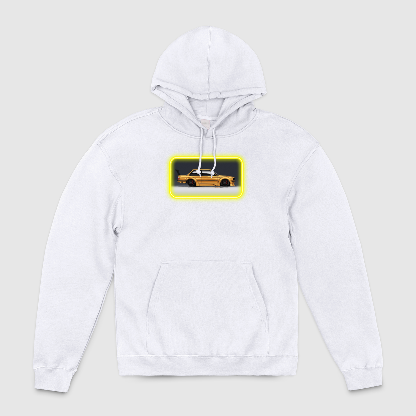 e30 Gold Glow Side View Unisex Pullover Hoodie