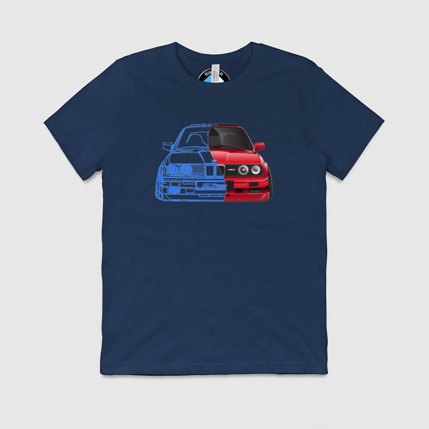 e30 Half Blueprint Mens Crew Tee