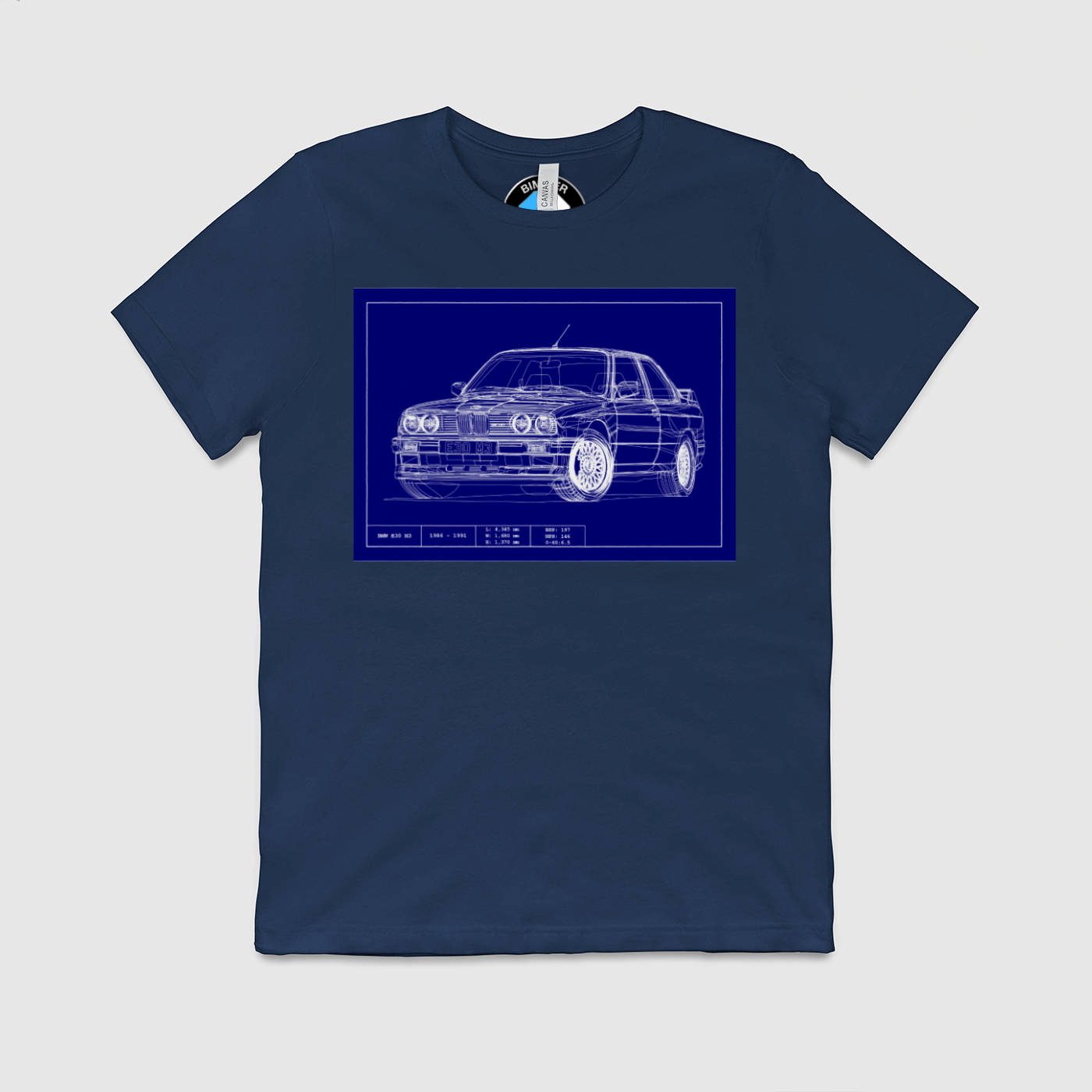 e30 M3 Blueprint Mens Crew Tee