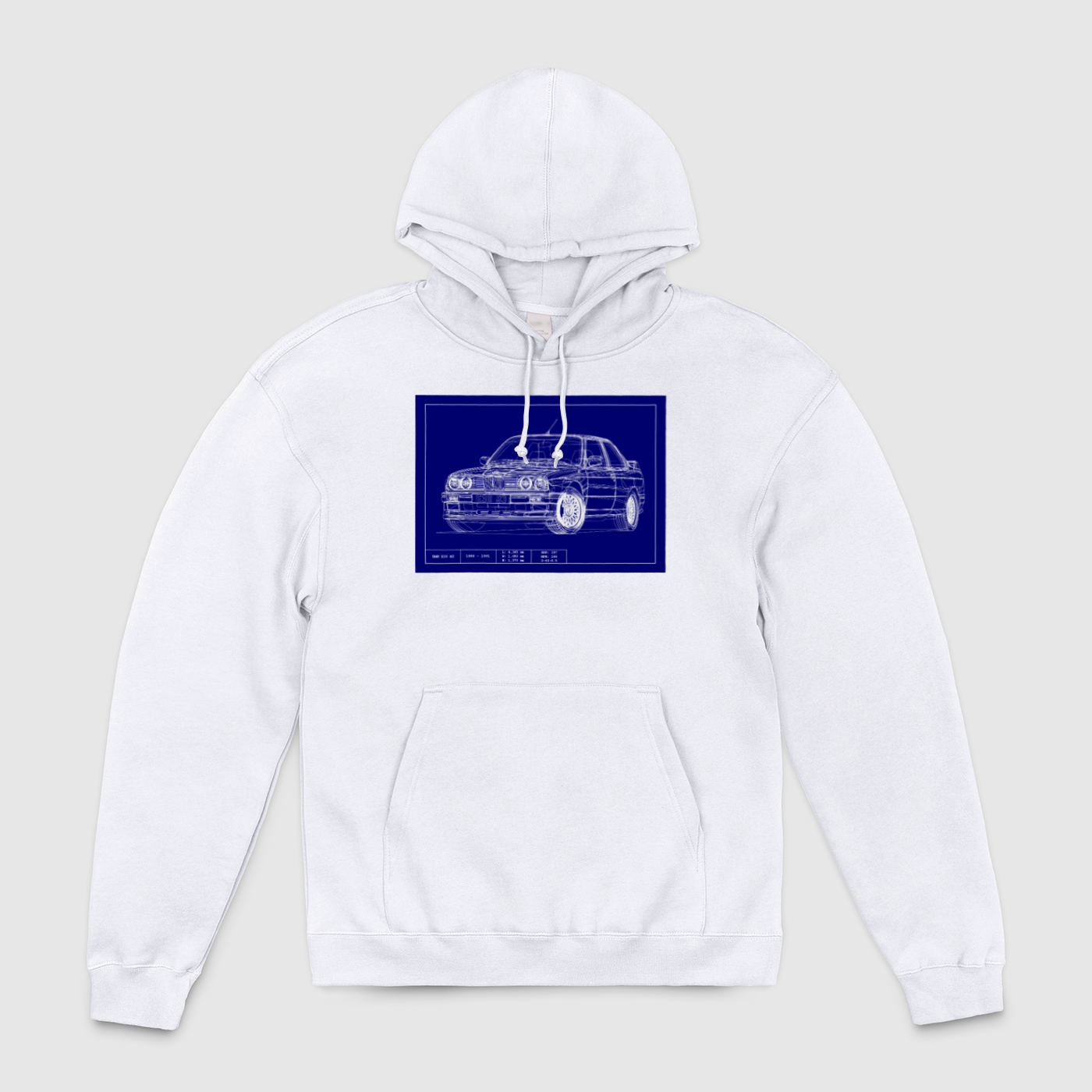 e30 M3 Blueprint Unisex Pullover Hoodie