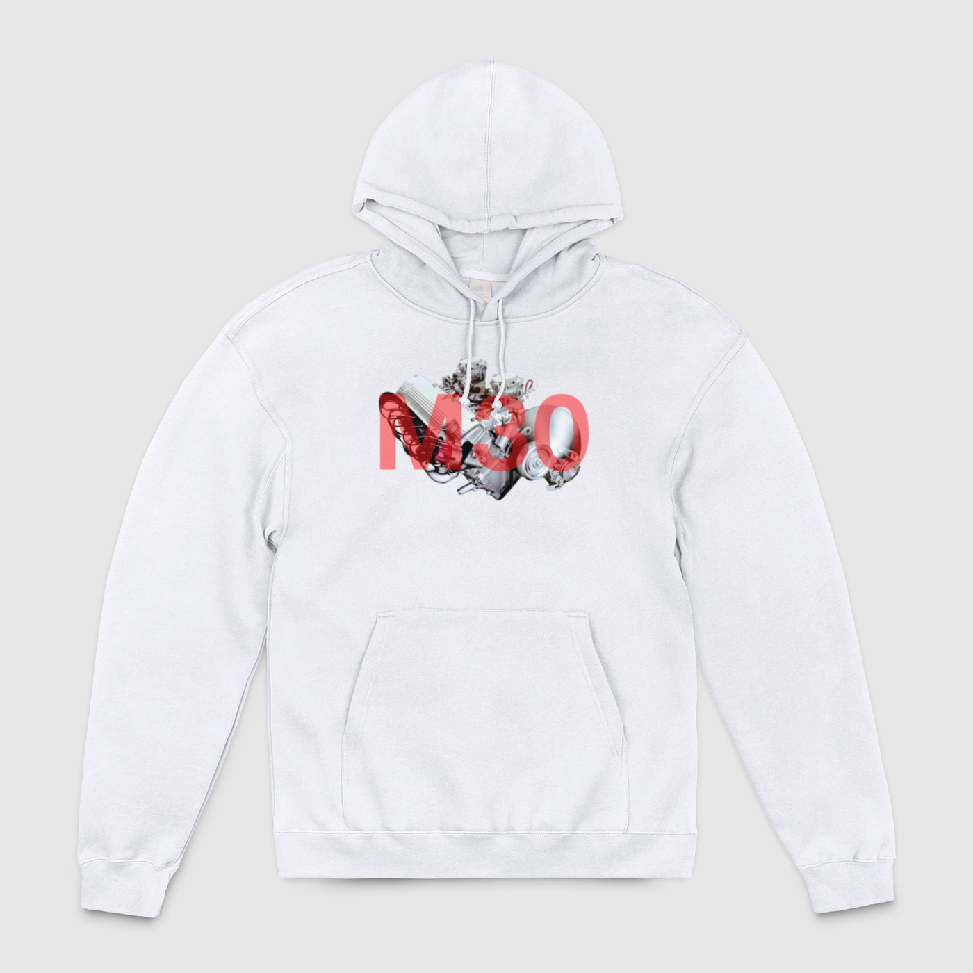 M30 with Text Unisex Pullover Hoodie