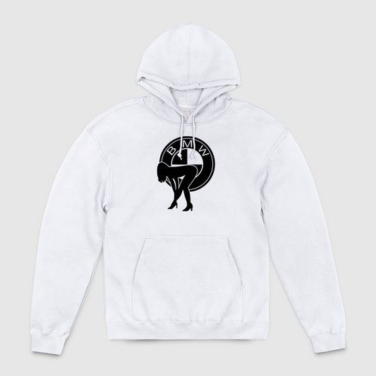 BMW Woman Bent Unisex Pullover Hoodie