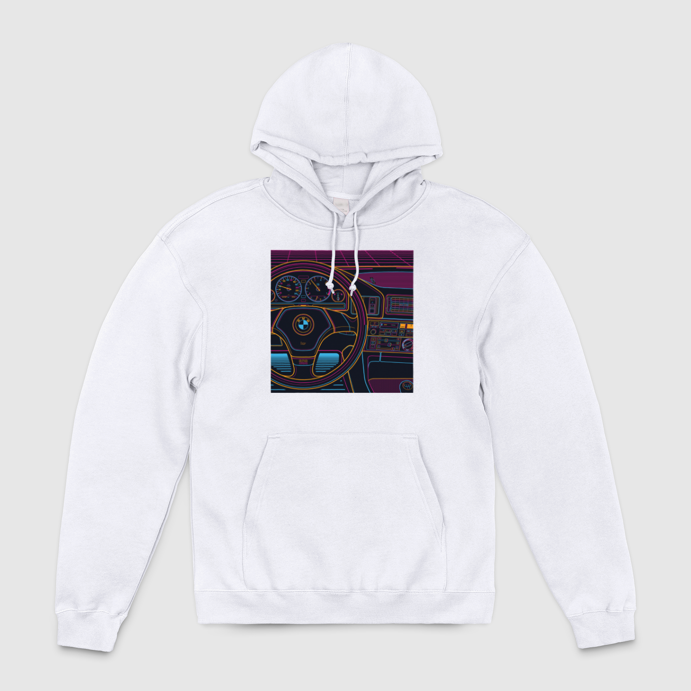 e34 Colorful Cabin Outline Unisex Pullover Hoodie