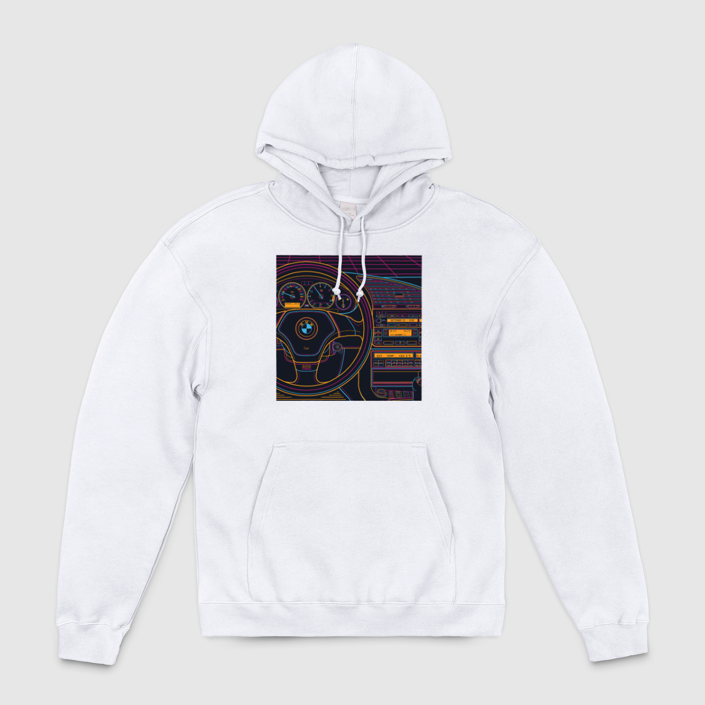 e36 Colorful Cabin Outline Unisex Pullover Hoodie