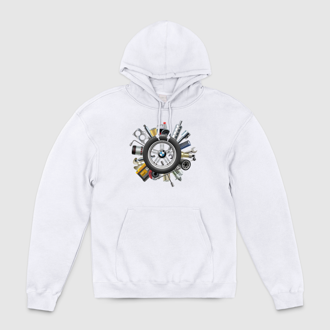 BMW Wheel of Parts Unisex Pullover Hoodie