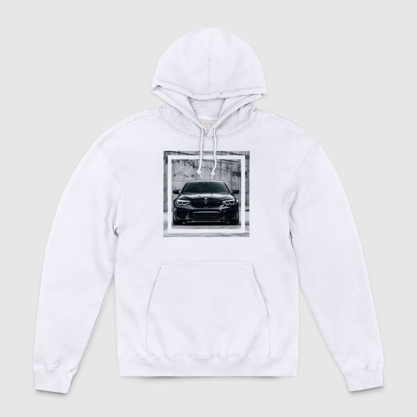 f90 Black and White Unisex Pullover Hoodie