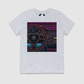 e34 Colorful Cabin Outline Mens Crew Tee