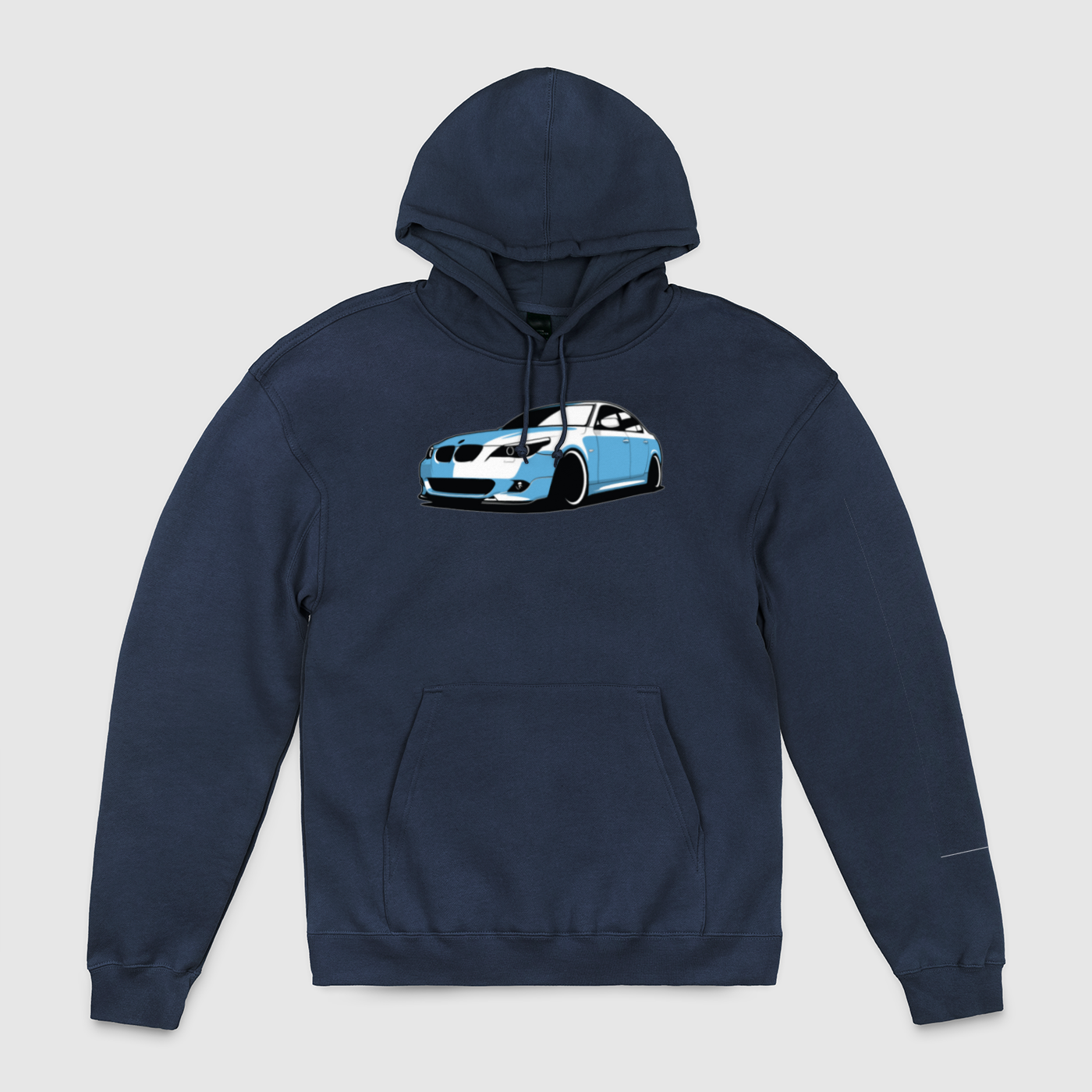 e60 Sky Blue White Unisex Pullover Hoodie