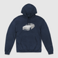 e46 Blueprint Chassis Unisex Pullover Hoodie