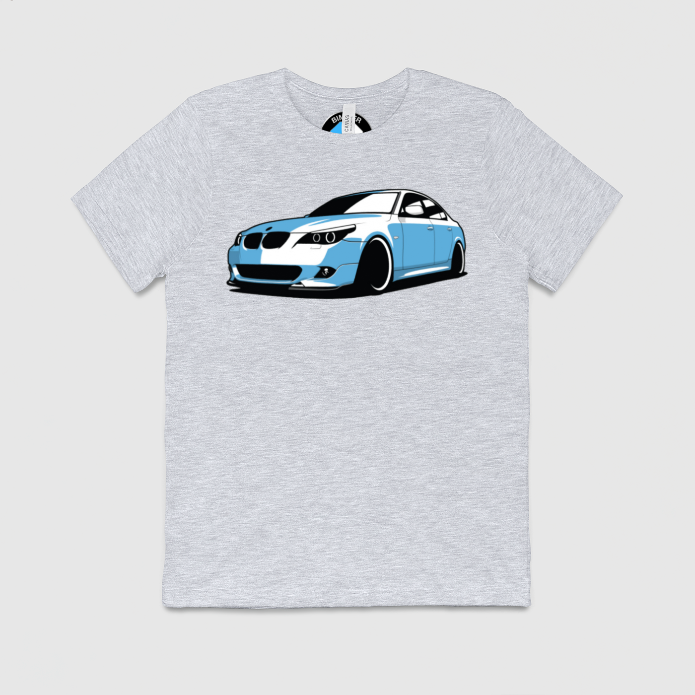 e60 Sky Blue White Mens Crew Tee