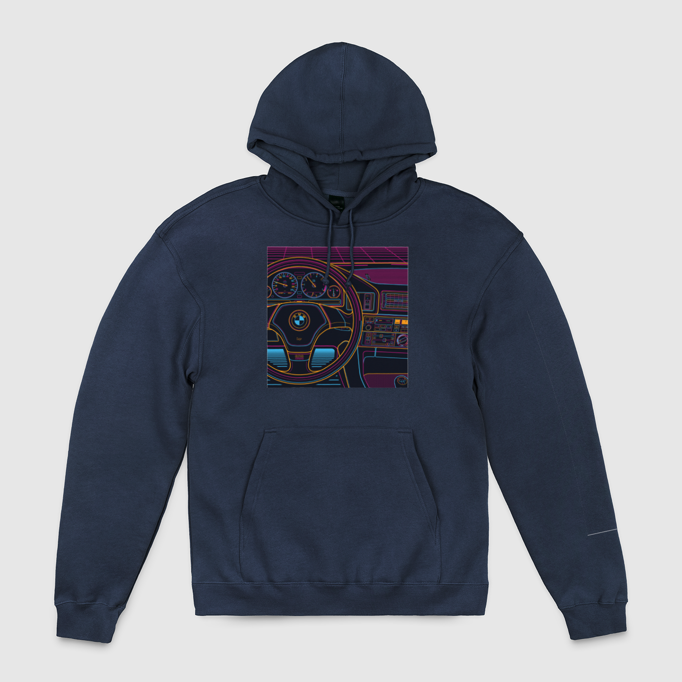 e34 Colorful Cabin Outline Unisex Pullover Hoodie