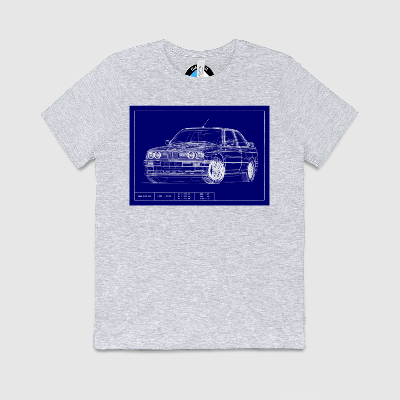 e30 M3 Blueprint Mens Crew Tee