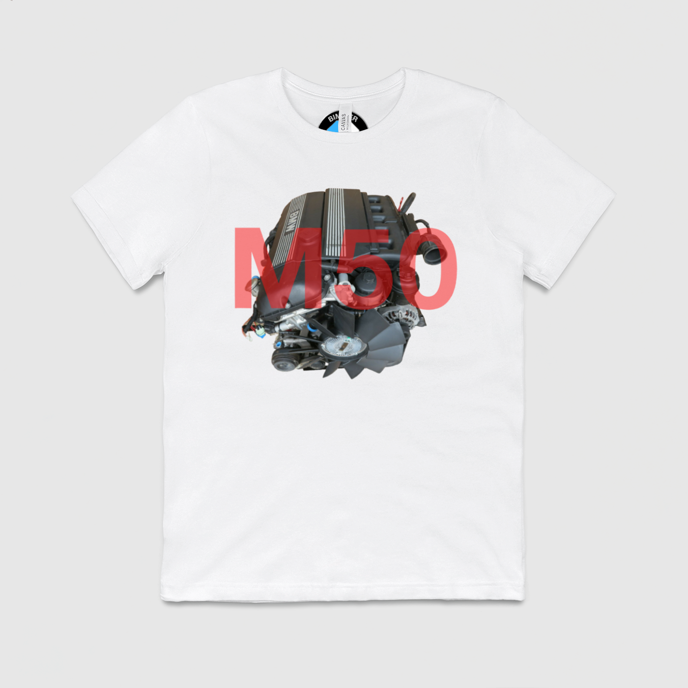 M50 with Text Mens Crew Tee