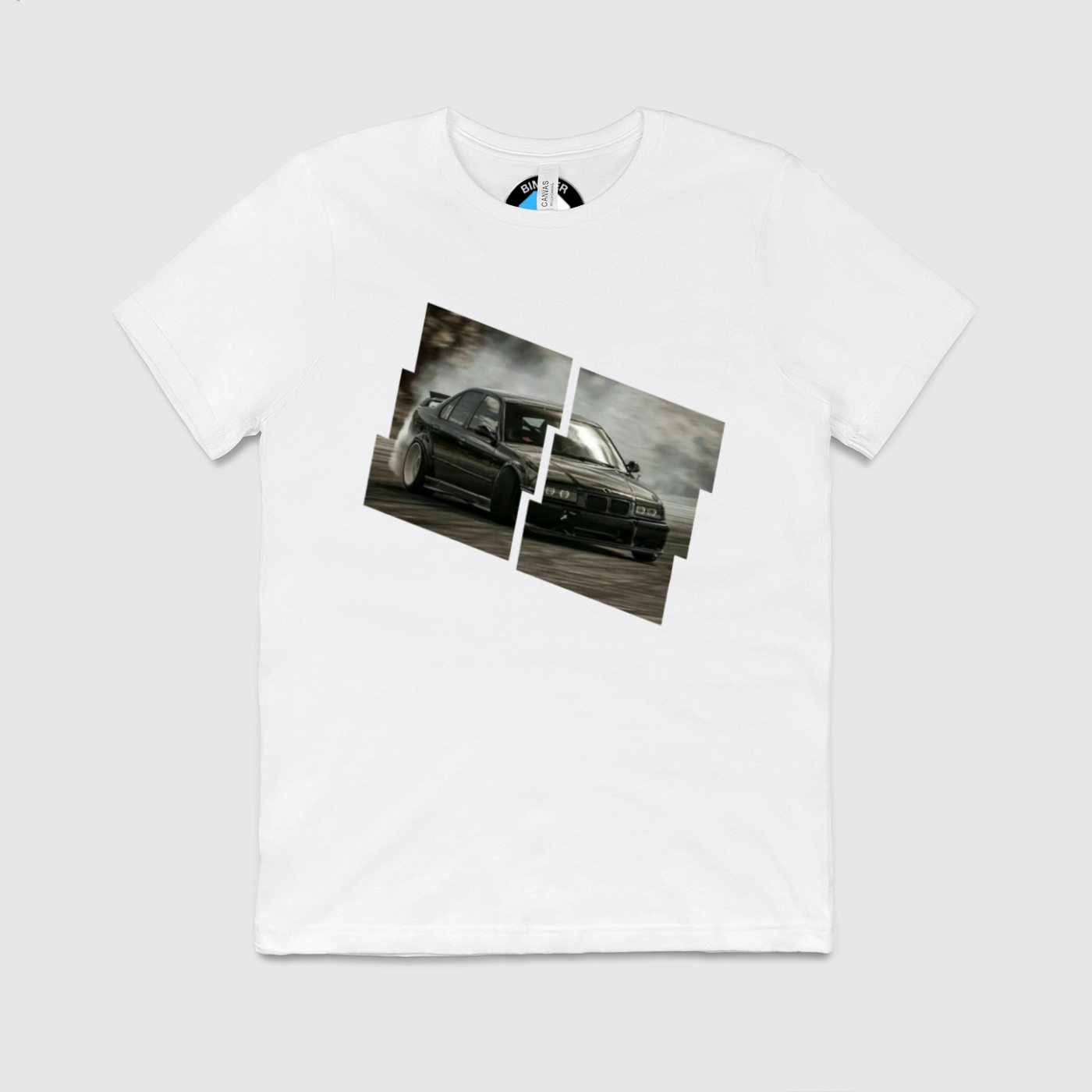 e36 Black White Drift Mens Crew Tee