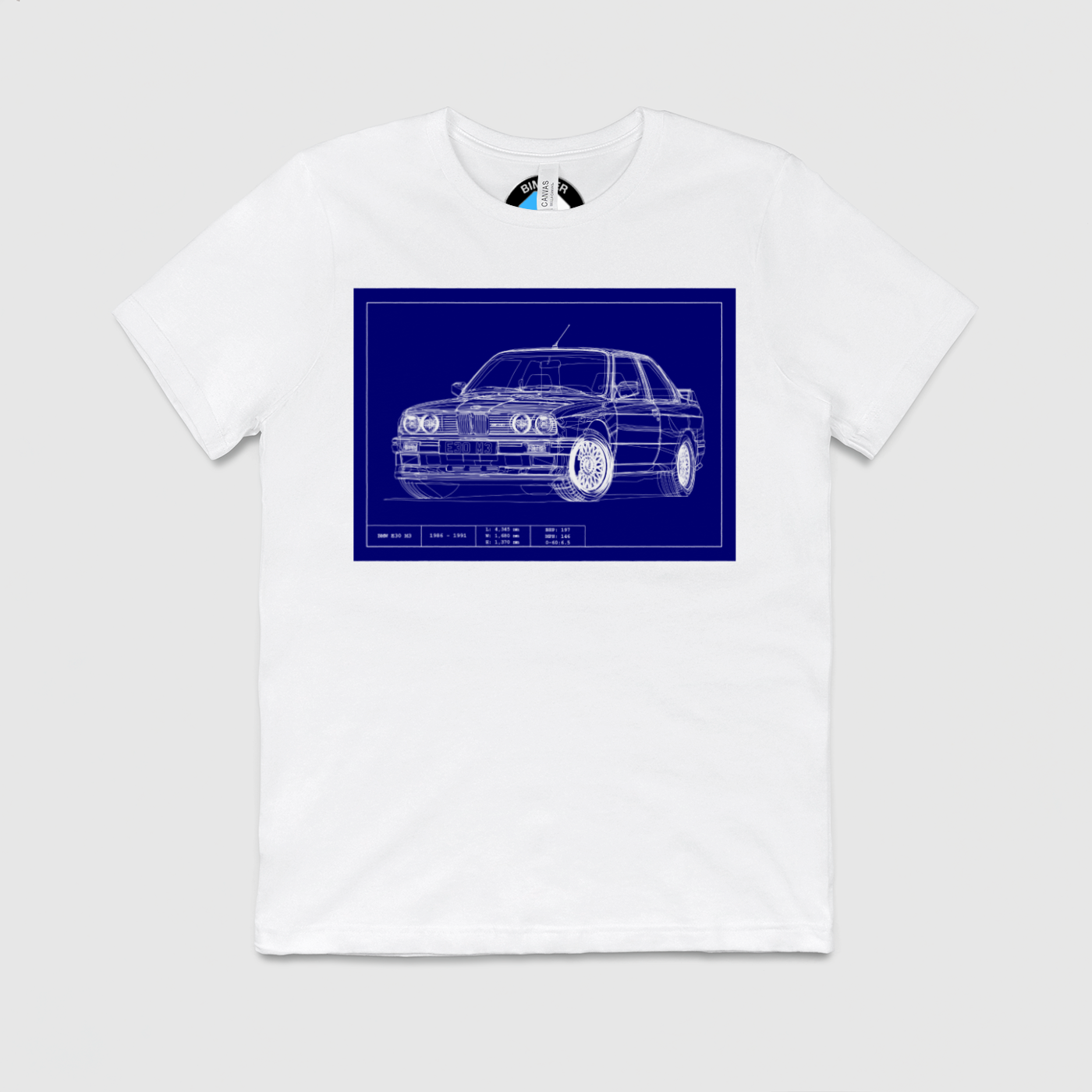 e30 M3 Blueprint Mens Crew Tee