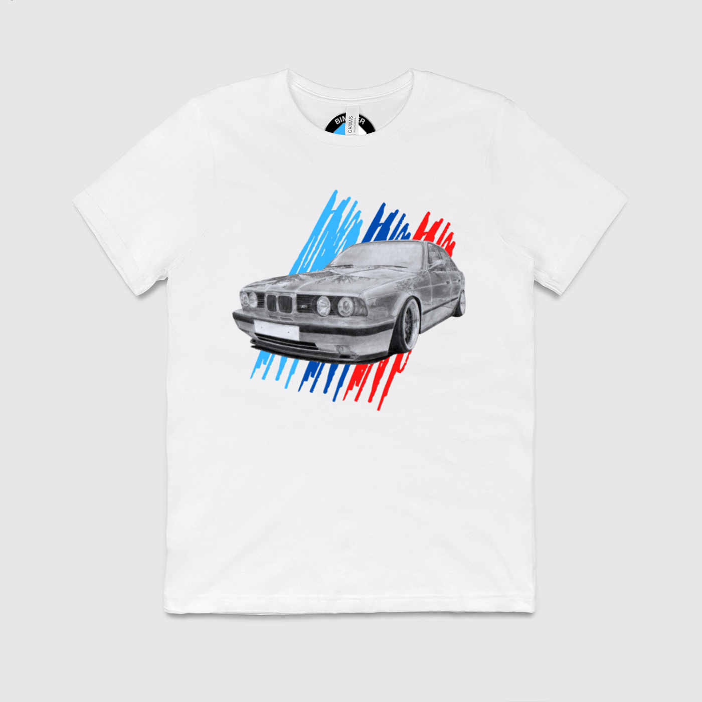 e34 Drawing M Stripes Mens Crew Tee