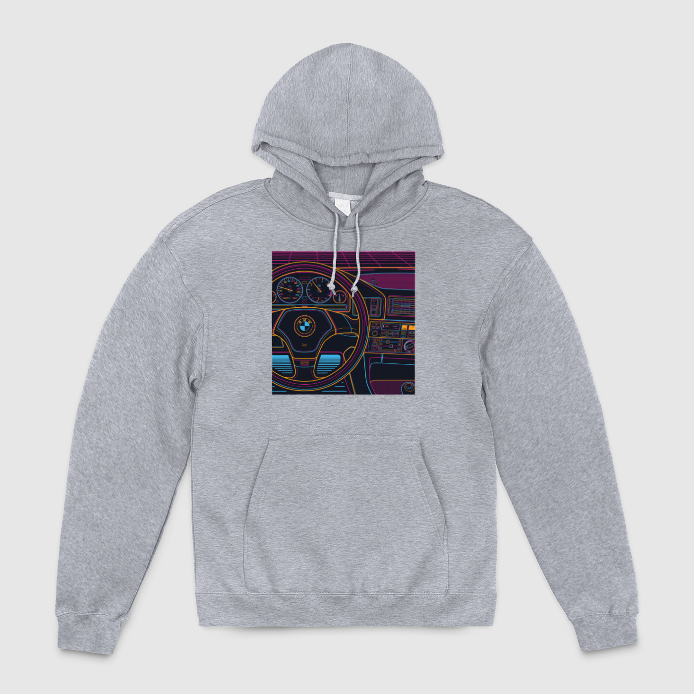 e34 Colorful Cabin Outline Unisex Pullover Hoodie