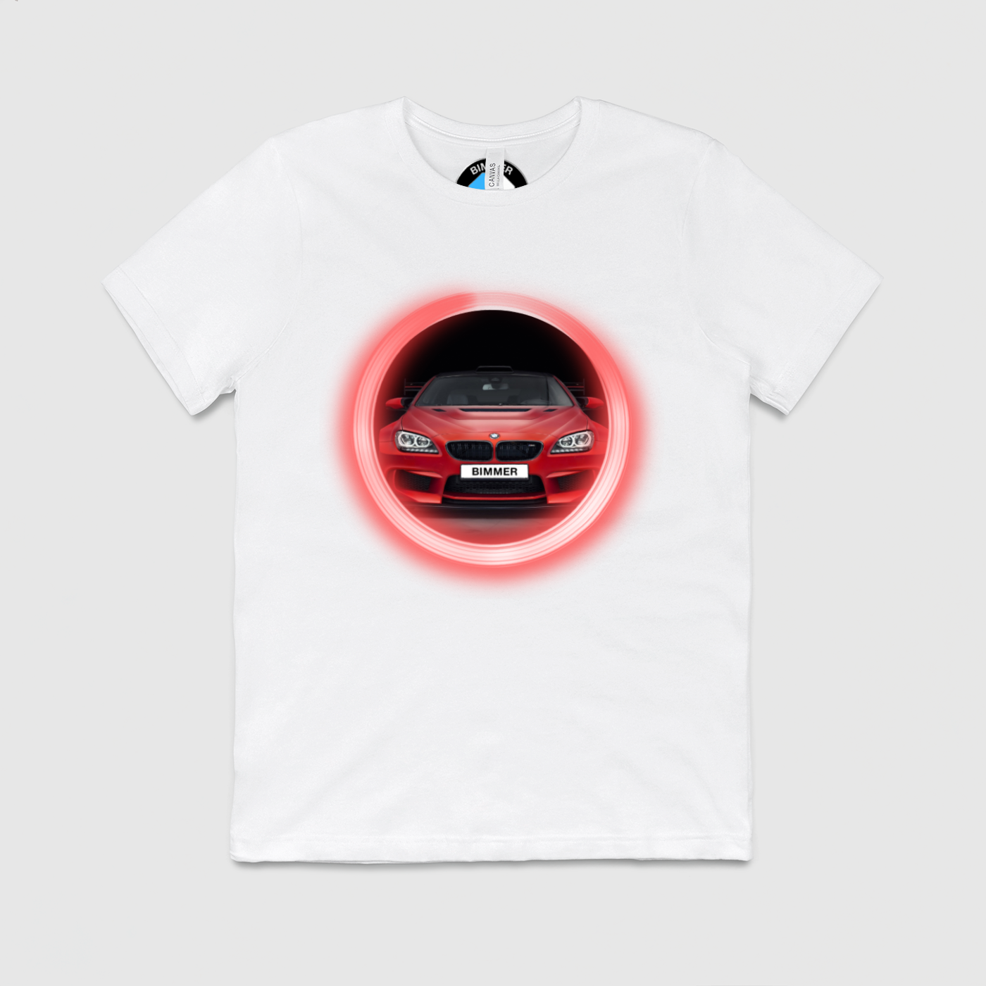 M6 Red Circle Glow Mens Crew Tee