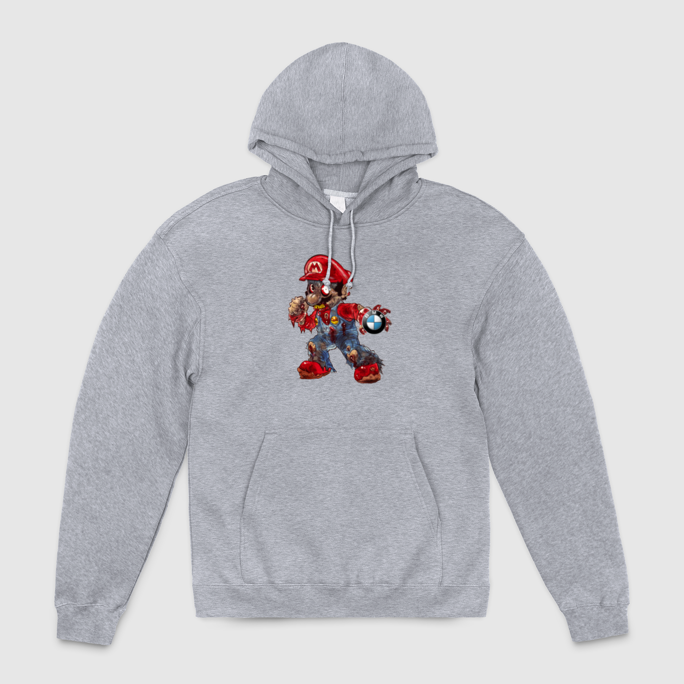 BMW Beat Up Mario Fighting Unisex Pullover Hoodie