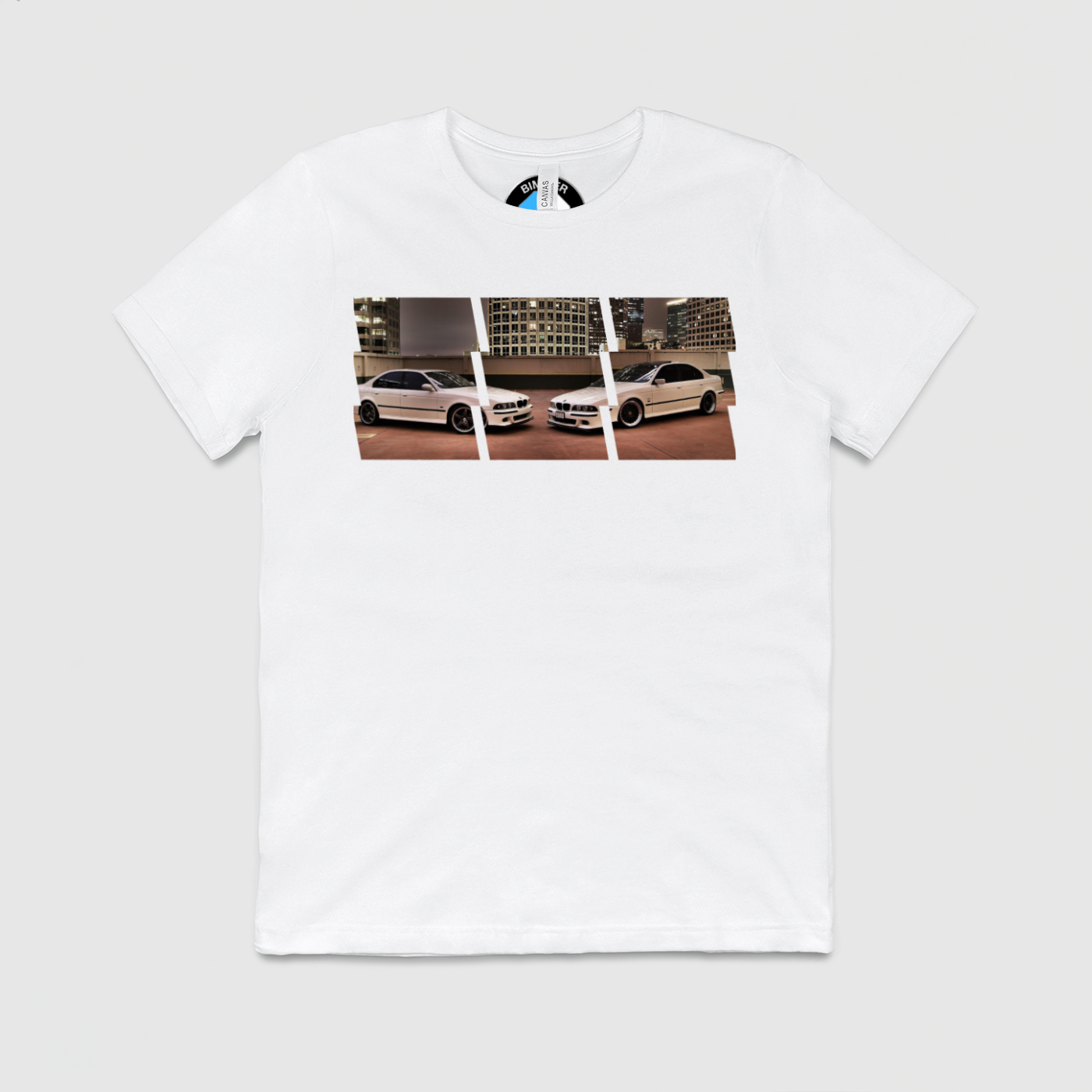 e39 Seeing Double Mens Crew Tee, Bella + Canvas